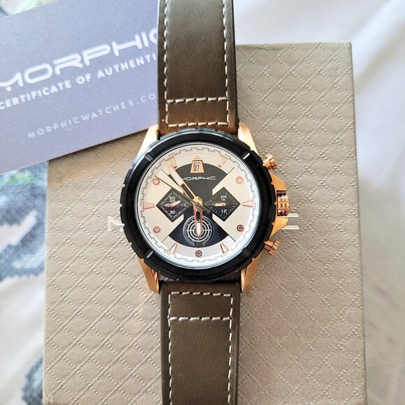 Morphic M57 Series MPH5706 Chronograph Leather Men's Watch - Picture 2 of 7